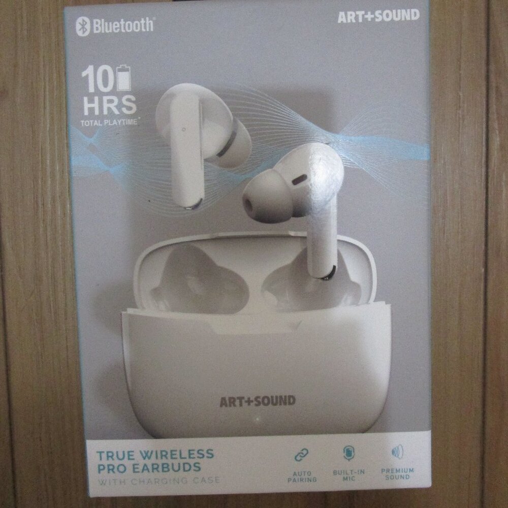 Art + Sound Bluetooth True Wireless Pro EarBuds White Color 10 hrs Playtime